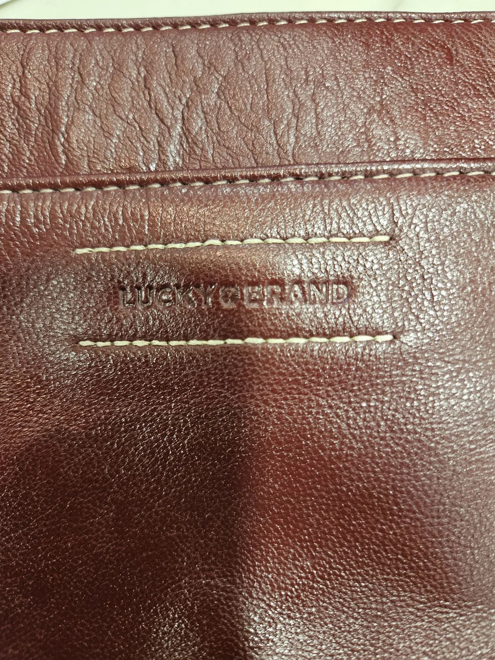 Lucky Brand Genuine Leather Crossbody Messenger Bag Boho Mahogany